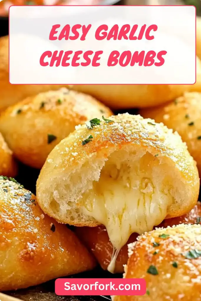 Easy Garlic Cheese Bombs Pin