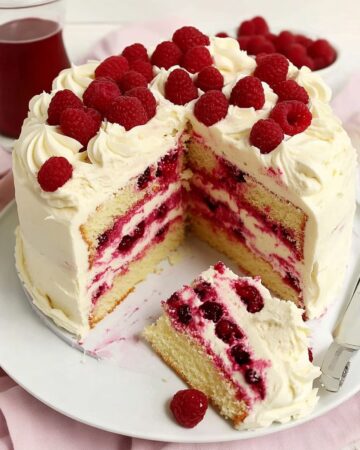 White Chocolate Raspberry Cake