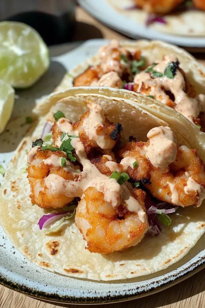 AIR FRYER BANG BANG SHRIMP TACOS