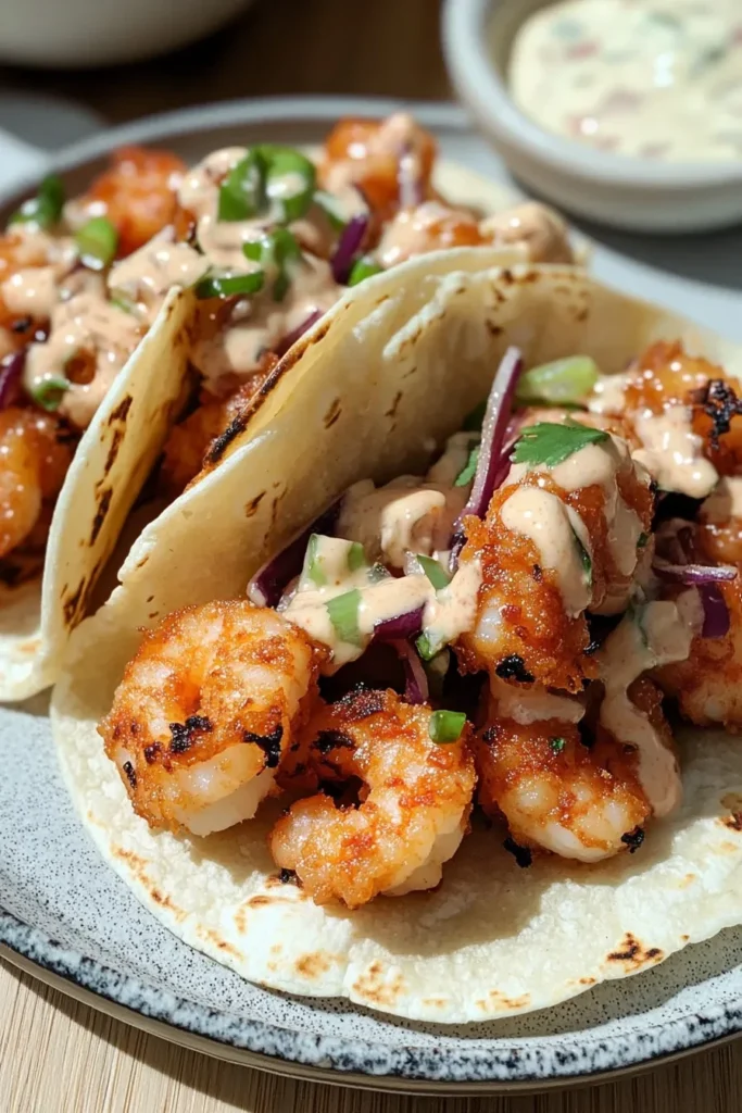 AIR FRYER BANG BANG SHRIMP TACOS