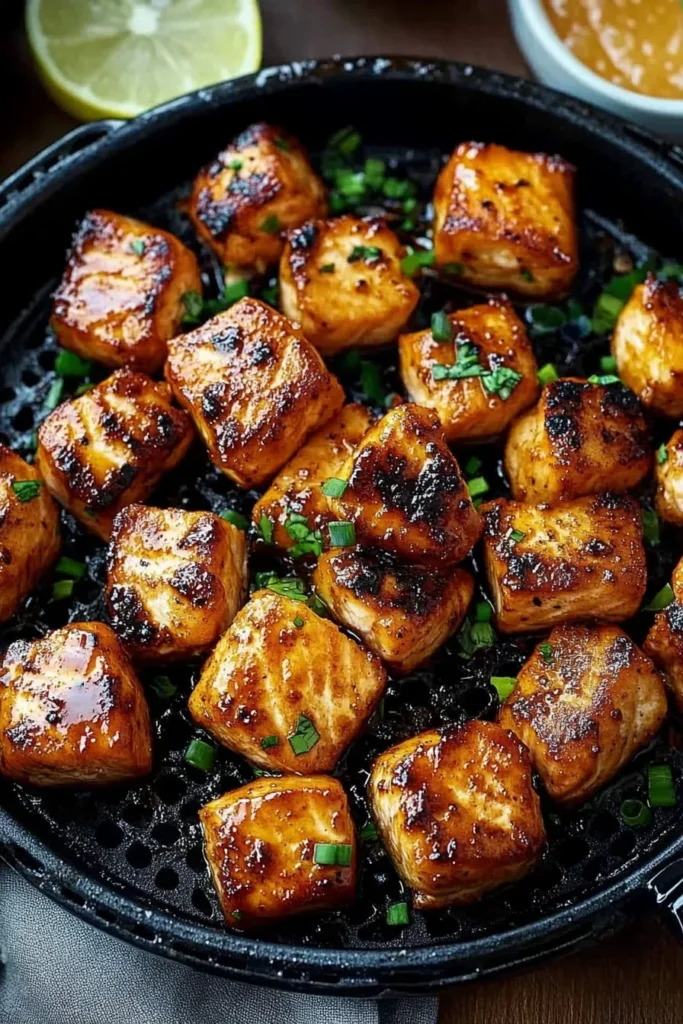 Air Fryer Bang Bang Salmon Bites