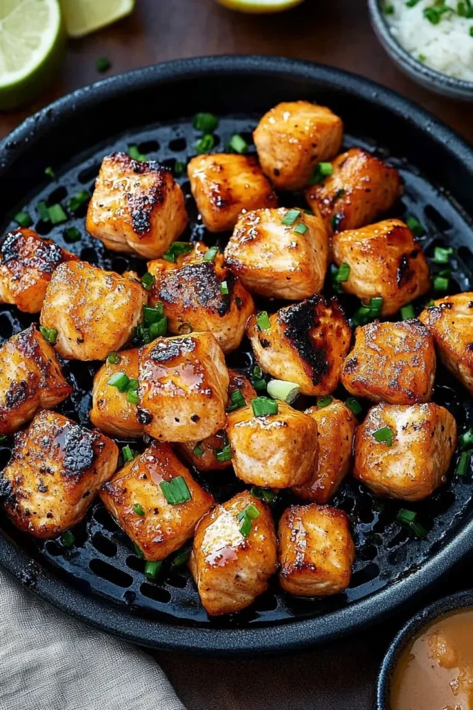 Air Fryer Bang Bang Salmon Bites