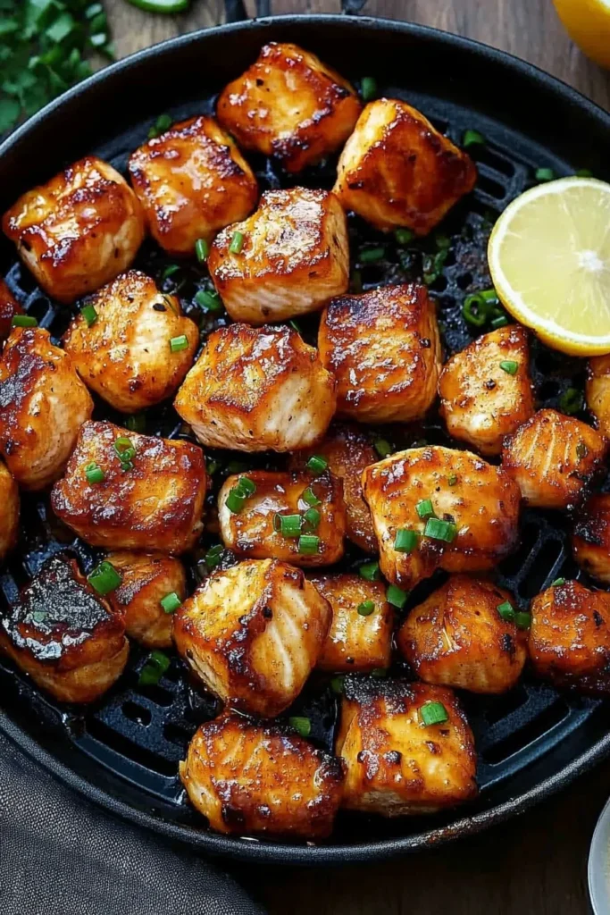 Air Fryer Bang Bang Salmon Bites