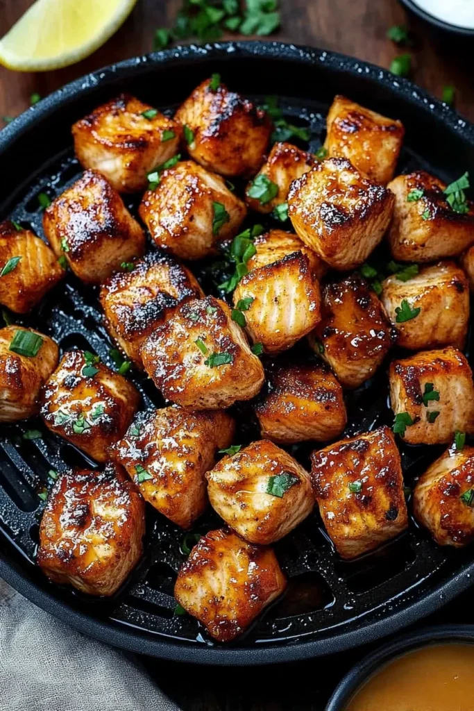 Air Fryer Bang Bang Salmon Bites