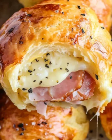 BAKED HAM AND CHEESE CROISSANTS