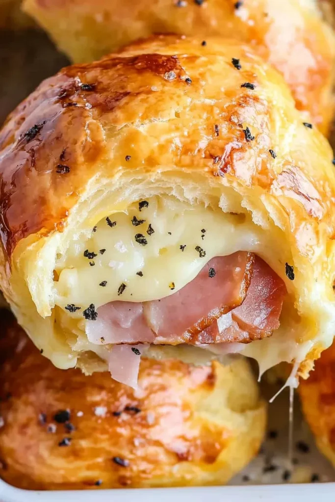 BAKED HAM AND CHEESE CROISSANTS