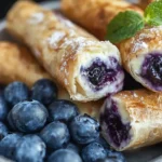 BLUEBERRY CHEESECAKE EGG ROLLS