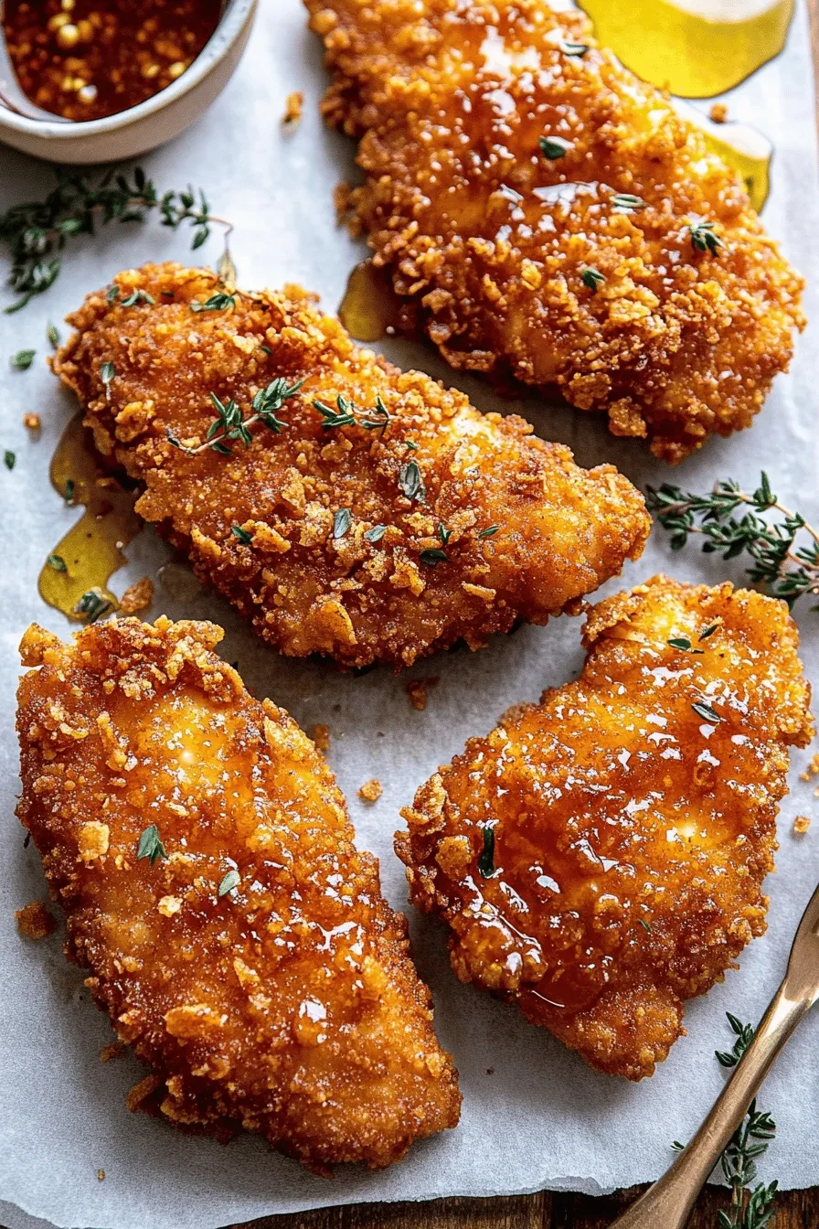 Baked Crunchy Hot Honey Chicken