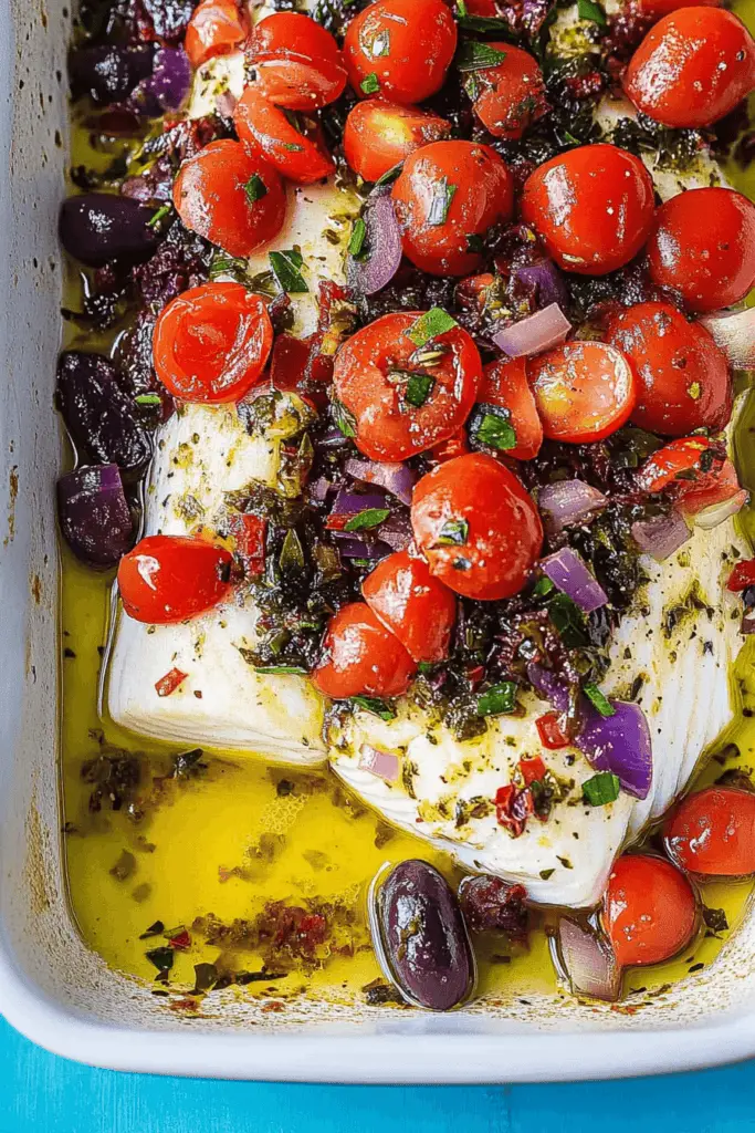 Baked White Fish Recipe, Mediterranean-Style