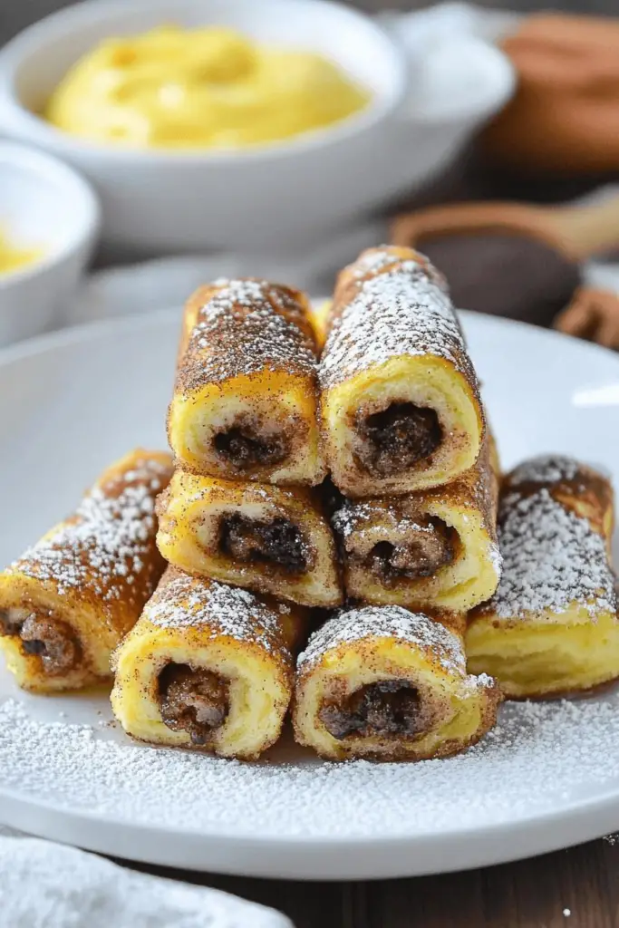 Cinnamon Roll French Toast Roll Ups