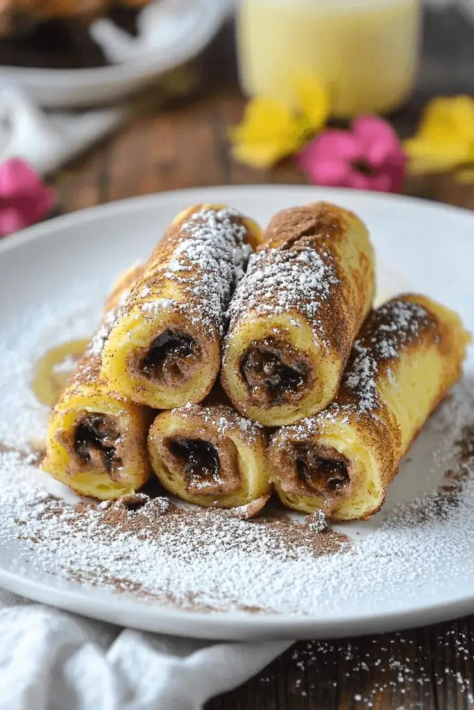 Cinnamon Roll French Toast Roll Ups