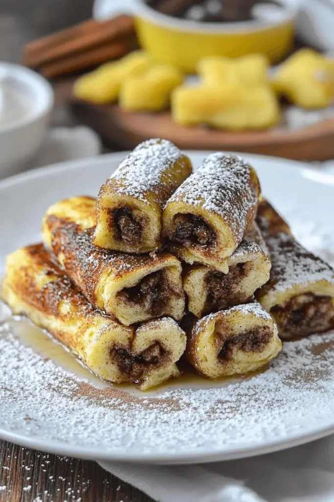 Cinnamon Roll French Toast Roll Ups