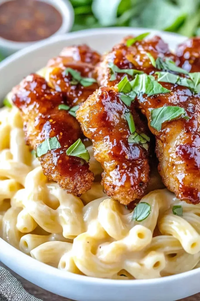 Copycat Applebee’s Honey Pepper Chicken Mac and Cheese