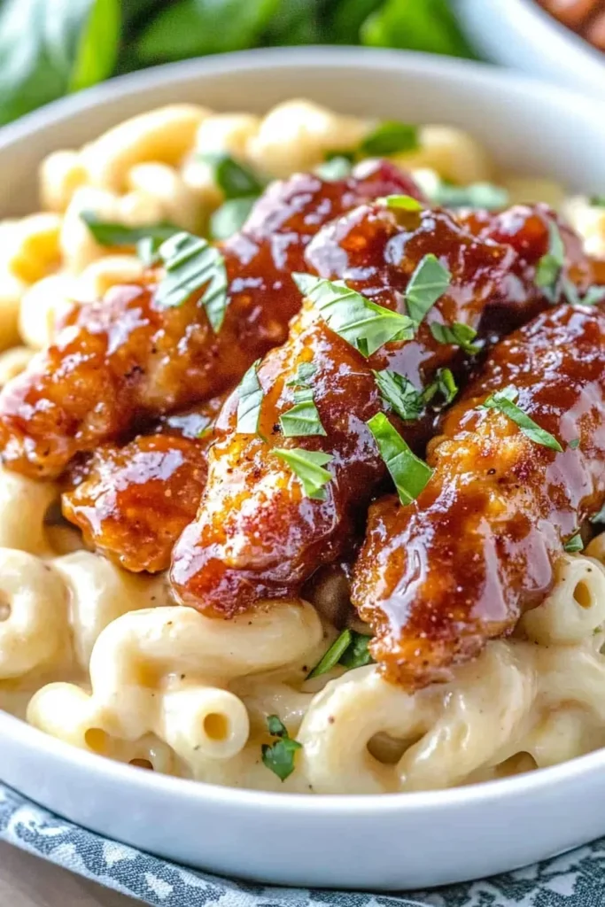 Copycat Applebee’s Honey Pepper Chicken Mac and Cheese