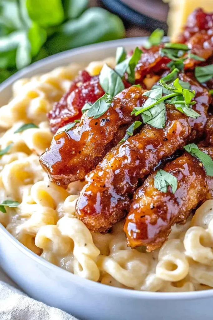 Copycat Applebee’s Honey Pepper Chicken Mac and Cheese