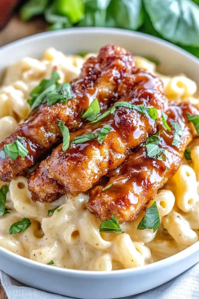 Copycat Applebee’s Honey Pepper Chicken Mac and Cheese