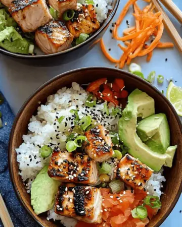 Crispy Spicy Salmon Bowls