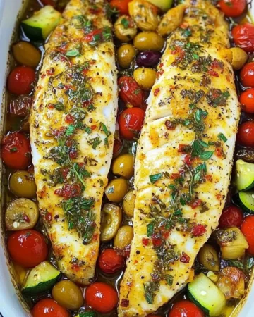 EASY MEDITERRANEAN BAKED FISH