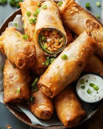 Jalapeño Popper Egg Rolls (Air Fried or Deep Fried)