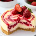 STRAWBERRY SWIRL CHEESECAKE