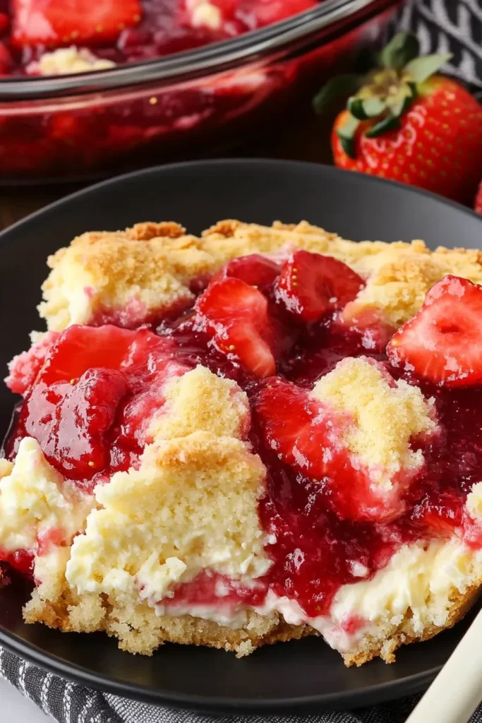 Strawberry Cheesecake Dump Cake