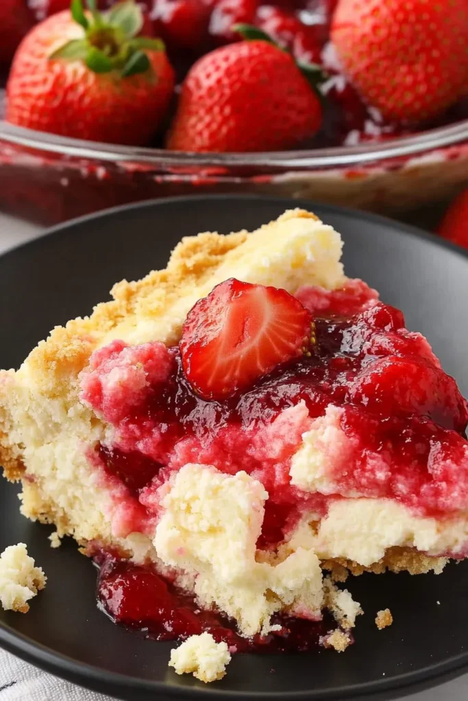 Strawberry Cheesecake Dump Cake