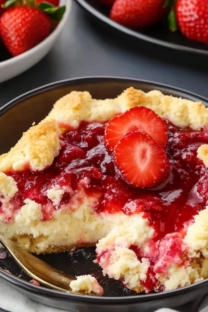 Strawberry Cheesecake Dump Cake