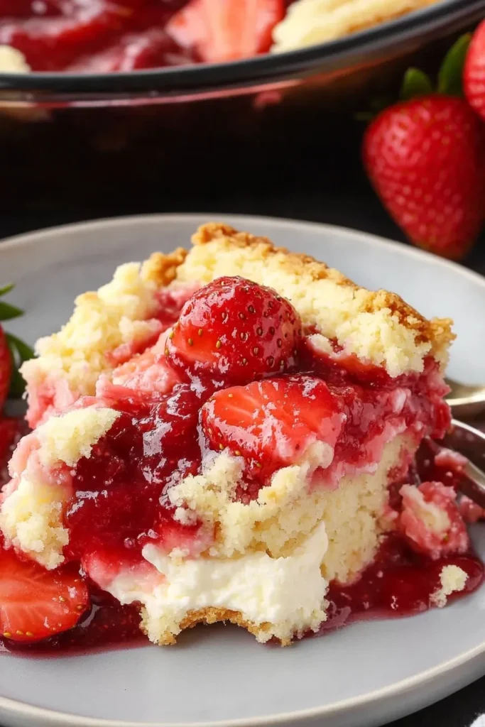 Strawberry Cheesecake Dump Cake