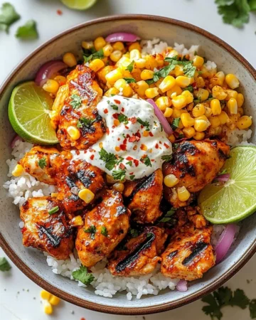 Street Corn Chicken Rice Bowl