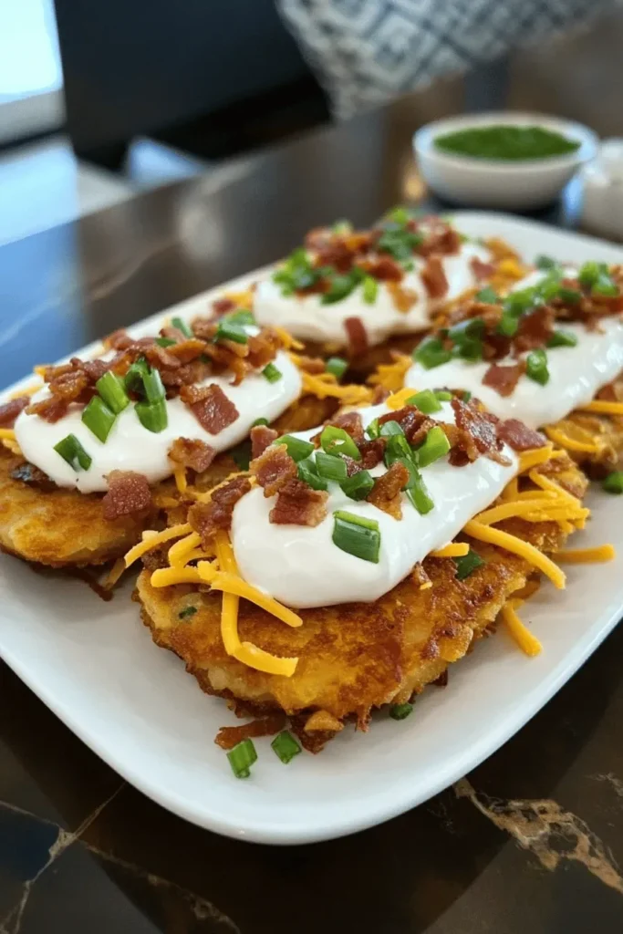 Loaded Hash Brown Patties
