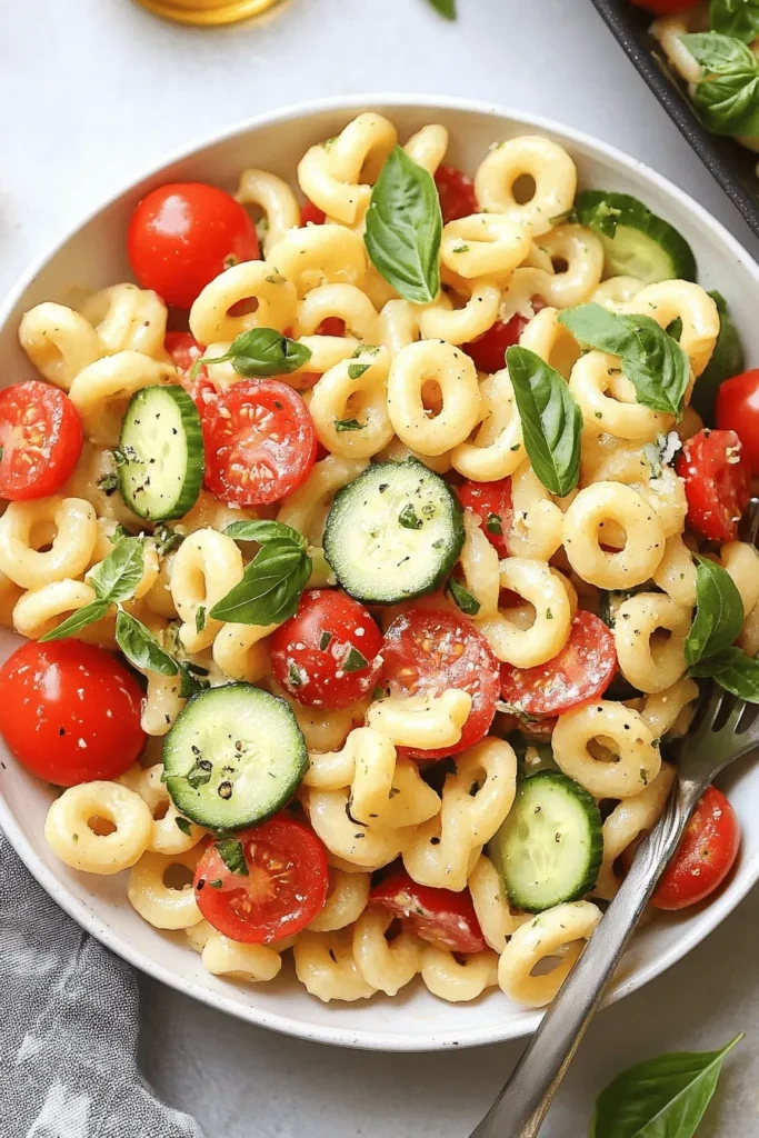 15-Minute Cucumber Tomato Pasta Salad 2 15-Minute Cucumber Tomato Pasta Salad