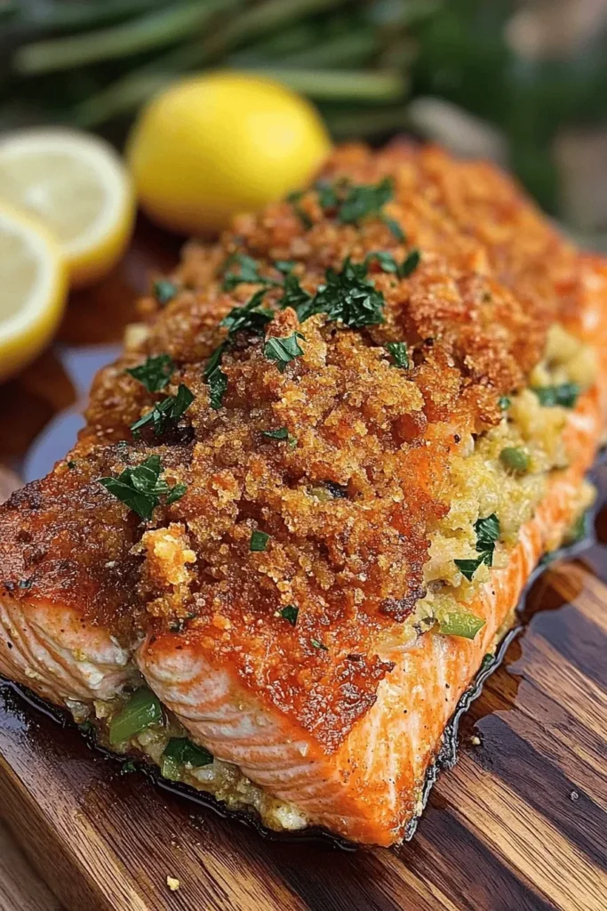 Crab Stuffed Salmon