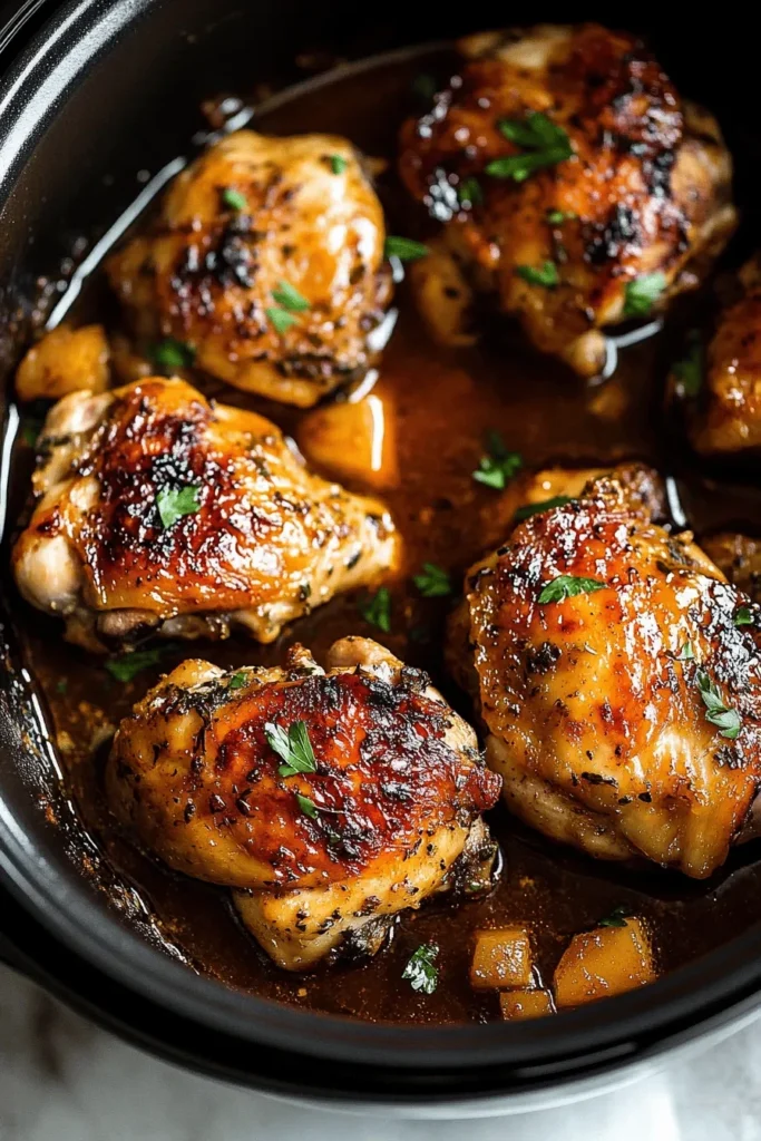SLOW COOKER CHICKEN THIGHS